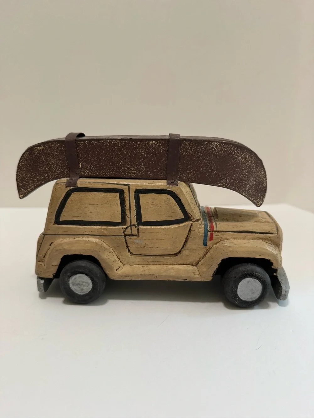 Vintage Wooden Jeep Style Car Canoe Rustic Cabin Decor